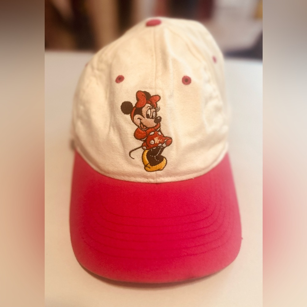 Vintage Disney World Minnie Mouse Cream and Pink Cap